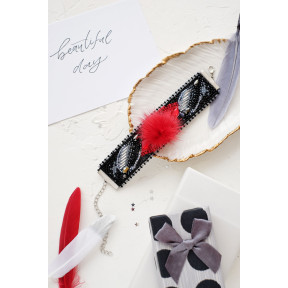 Пушистая сказка Набор для вышивки бисером украшение-браслет на натуральном художественном холсте Абрис Арт ADB-004