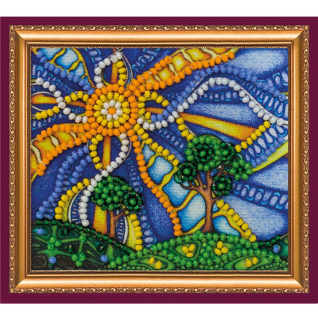 Жизненное солнце Набор-магнит для вышивки бисером Абрис Арт