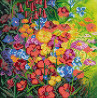 Цветочное полотно Схема для вишивки бисером на натуральном художественном холсте Абрис Арт AC-532