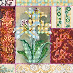 Королевские цветы Схема для вишивки бисером на натуральном художественном холсте Абрис Арт AC-507