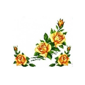 Водорастворимый флизелин Confetti  К-208 Желтые розы