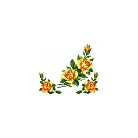 Водорастворимый флизелин Confetti К-208 Желтые розы фото