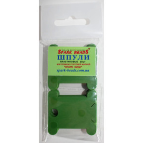 Шпули пластиковые для мулине (20шт), цвет-зеленый БП6