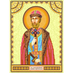 Святий Святослав Схема для вишивки бісером ікони Абріс Арт ACK-135