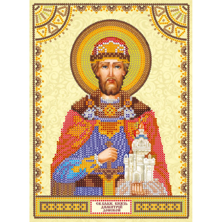 Святой Дмитрий Схема для вышивки бисером иконы Абрис Арт