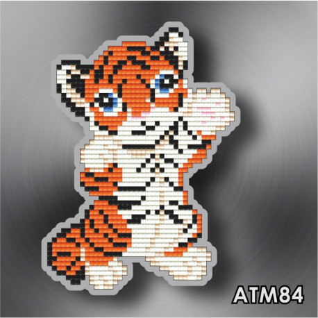 Привет от тигра Магнит детский Алмазная техника АртСоло АТМ84