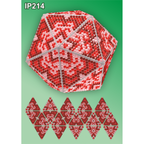 Цветок 3d Новогодний шар Набор для выкладки пластиковыми алмазиками Вдохновение IP214