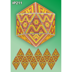 Славянские узоры Сердечка 3d Новогодний шар Набор для выкладки пластиковыми алмазиками Вдохновение IP211