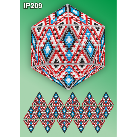 Славянские узоры Ромб 3d Новогодний шар Набор для выкладки пластиковыми алмазиками Вдохновение IP209