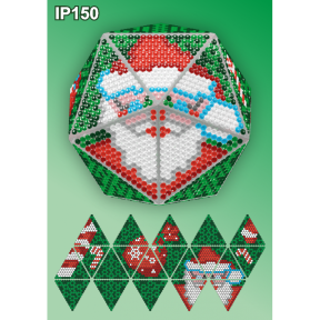 Дед Мороз 3d Новогодний шар Набор для выкладки пластиковыми алмазиками Вдохновение IP150