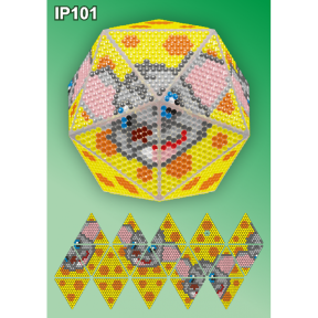 Мышонок 3d Новогодний шар Набор для выкладки пластиковыми алмазиками Вдохновение IP101