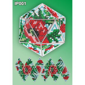 Маки 3d Новогодний шар Набор для выкладки пластиковыми алмазиками Вдохновение IP001