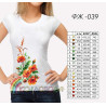 Заготовка жіночої футболки для вишивки ТМ КОЛЬОРОВА ФЖ-039