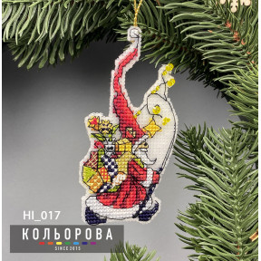 Дух Різдва Заготовка для вишивання новорічної іграшки ТМ КОЛЬОРОВА НI_017