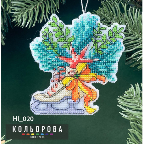 Зимова казка Заготовка для вишивання новорічної іграшки ТМ КОЛЬОРОВА НI_020