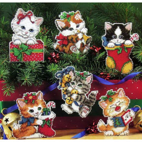 Рождественские котята Набор для вышивания крестом Classic Design 4550