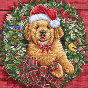 Рождественский щенок Набор для вышивания крестом LETISTITCH L8053