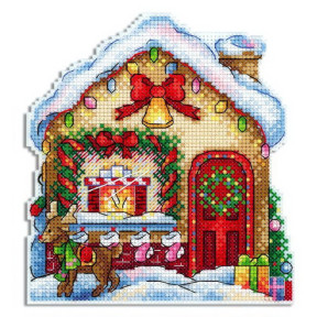 Різдвяний будиночок Набір для вишивання хрестиком новорічної іграшки Classic Design 8322