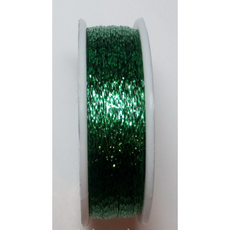 Металлизированная нить плоская Люрекс Адель 80-06 зеленый 100м