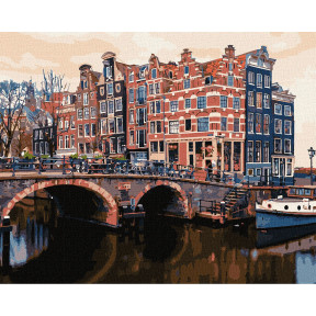 Очаровательный Амстердам Набор для росписи по номерам Идейка KHO3615