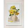 Набор для вышивки Luca-S B508 Желтые розы в вазе фото