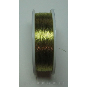 Металлизированная нить круглая Люрекс Аллюр 100-14 золото бронза 100м