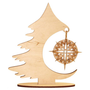Рождественская елка Набор новогоднего украшения с фанеры Чарівна мить F-042
