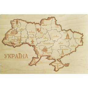Карта-пазл Украина Набор-конструктор Чарівна мить F-182