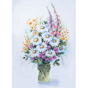 Цветы полевые Принт для художественной вышивки Alisena AL1065а