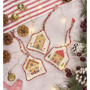 Набір для вишивання хрестиком Будиночки (Christmas Decorations: Houses) ANCHOR AKE0020-0001