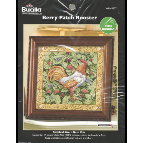 Набір для вишивання Bucilla 45627 Berry Patch Rooster фото