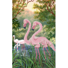 РКП-2-004 Рисунок на ткани Марічка Фламинго