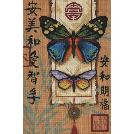 Набор для вышивания Dimensions 20065 Asian Butterflies фото