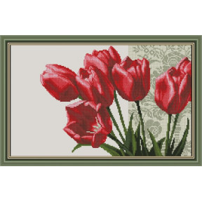Красные тюльпаны Набор для вышивания крестиком Фантазия 400/58