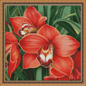 Красная орхидея Набор для вышивания крестиком Фантазия 400/47