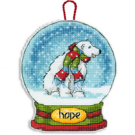 Набор для вышивания Dimensions 70-08906 Hope Snowglobe Ornament