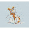 Кот и снеговик Электронная схема для вышивания крестиком ТД-032СХ