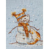 Кот и снеговик Электронная схема для вышивания крестиком ТД-032СХ