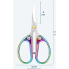Ножницы для рукоделия Classic Design CD-124 радужный фото