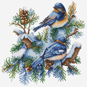 Птицы-Зима Набор для вышивания крестом Luca-S B2418