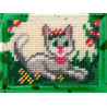 Кошечка посреди цветов Набор для вышивания с пряжей Bambini X-2129