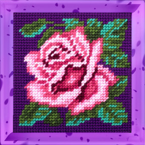 Роза Набор для вышивания с пряжей Bambini X-2023