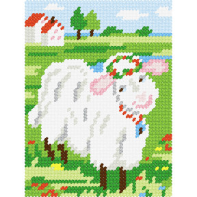 Влюбленная овечка Набор для вышивания с пряжей Bambini X-2291