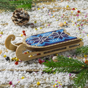 Ёлочная игрушка Набор для вышивания бисером по дереву Wonderland Сrafts FLK-472