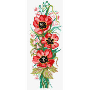 Букет тюльпанов Набор для вышивания крестом Чарівниця N-3116