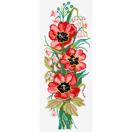 Букет тюльпанов Набор для вышивания крестом Чарівниця N-3116