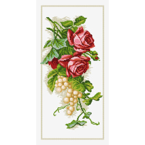Розы и виноград Набор для вышивания крестом Чарівниця N-3156