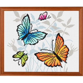 Бабочки Набор для вышивания крестом Чарівниця N-1929