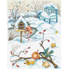 Яблоки на снегу Набор для вышивания крестом Чарівниця N-3026