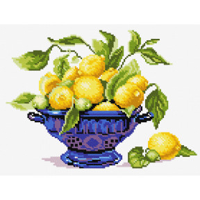 Ваза с лимонами Набор для вышивания крестом Чарівниця N-3016